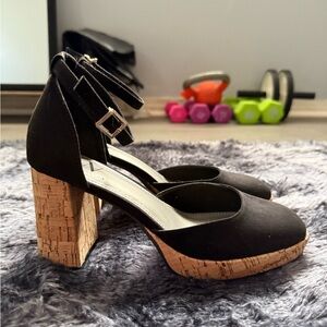 Worthington Black and brown block heel